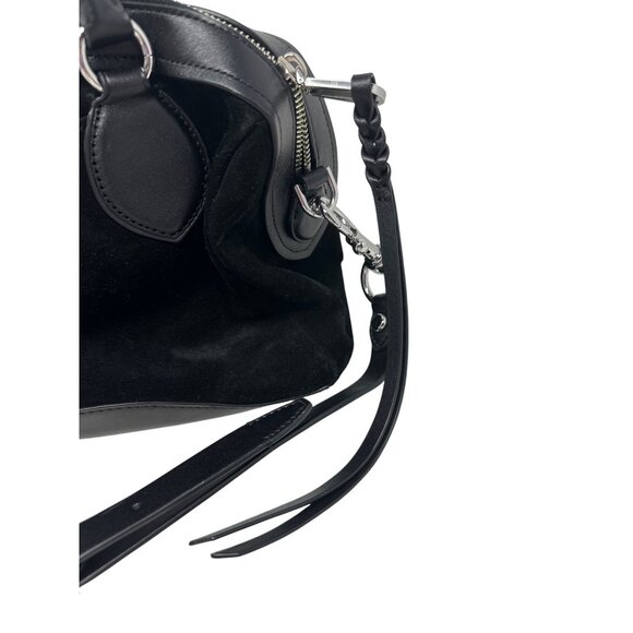 Rebecca Minkoff Pippa Duffle Satchel Suede Leather W/ Detachable Shoulder Strap - Picture 6 of 16